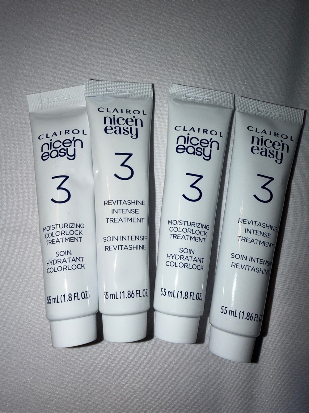4 Tubes Clairol Nice n' Easy Revitashine Step 3 Conditioning Treatment NEW